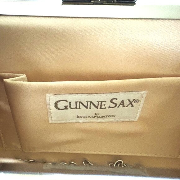 Gunne Sax by Jessica McClintock Mesh Sling Covered Clutch/Crossbody EUC - Picture 9 of 12